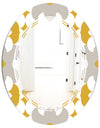 Retro Abstract Design XVIII - Modern Round or Oval Wall Mirror - Triple C