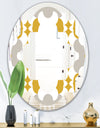 Retro Abstract Design XVIII - Modern Round or Oval Wall Mirror - Quatrefoil