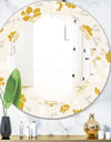 Retro Handdrawn Poppies III - Cottage Round or Oval Wall Mirror - Triple C