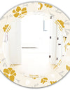 Retro Handdrawn Poppies III - Cottage Round or Oval Wall Mirror - Triple C