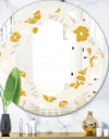 Retro Handdrawn Poppies III - Cottage Round or Oval Wall Mirror - Quatrefoil