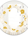 Retro Handdrawn Poppies III - Cottage Round or Oval Wall Mirror - Quatrefoil