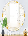 Retro Handdrawn Poppies III - Cottage Round or Oval Wall Mirror - Triple C