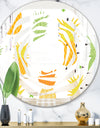 Pineapple Summer Bliss II - Modern Round or Oval Wall Mirror - Whirl