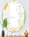 Pineapple Summer Bliss II - Modern Round or Oval Wall Mirror - Triple C