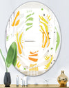 Pineapple Summer Bliss II - Modern Round or Oval Wall Mirror - Whirl