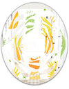 Pineapple Summer Bliss II - Modern Round or Oval Wall Mirror - Whirl