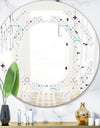 Minimalistic Geometric Elements - Modern Round or Oval Wall Mirror - Space