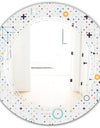 Minimalistic Geometric Elements - Modern Round or Oval Wall Mirror - Triple C
