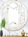 Minimalistic Geometric Elements - Modern Round or Oval Wall Mirror - Hexagon Star