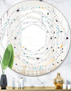 Minimalistic Geometric Elements - Modern Round or Oval Wall Mirror - Whirl