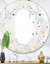 Minimalistic Geometric Elements - Modern Round or Oval Wall Mirror - Quatrefoil