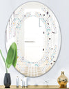 Minimalistic Geometric Elements - Modern Round or Oval Wall Mirror - Space