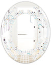 Minimalistic Geometric Elements - Modern Round or Oval Wall Mirror - Space