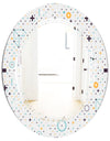 Minimalistic Geometric Elements - Modern Round or Oval Wall Mirror - Triple C