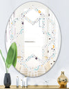 Minimalistic Geometric Elements - Modern Round or Oval Wall Mirror - Hexagon Star