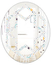 Minimalistic Geometric Elements - Modern Round or Oval Wall Mirror - Hexagon Star