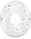 Minimalistic Geometric Elements - Modern Round or Oval Wall Mirror - Whirl