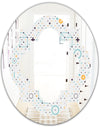 Minimalistic Geometric Elements - Modern Round or Oval Wall Mirror - Quatrefoil