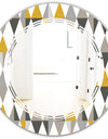 Diamond Retro VIII - Modern Round or Oval Wall Mirror - Triple C