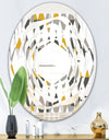 Diamond Retro VIII - Modern Round or Oval Wall Mirror - Whirl