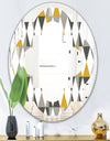 Diamond Retro VIII - Modern Round or Oval Wall Mirror - Quatrefoil