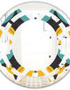 Retro Abstract Design VII - Modern Round or Oval Wall Mirror - Space