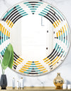 Retro Abstract Design VII - Modern Round or Oval Wall Mirror - Wave