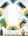 Retro Abstract Design VII - Modern Round or Oval Wall Mirror - Triple C