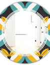 Retro Abstract Design VII - Modern Round or Oval Wall Mirror - Triple C