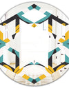 Retro Abstract Design VII - Modern Round or Oval Wall Mirror - Hexagon Star