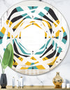 Retro Abstract Design VII - Modern Round or Oval Wall Mirror - Whirl
