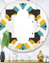 Retro Abstract Design VII - Modern Round or Oval Wall Mirror - Quatrefoil