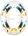 Retro Abstract Design VII - Modern Round or Oval Wall Mirror - Space