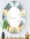 Retro Abstract Design VII - Modern Round or Oval Wall Mirror - Wave