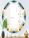 Retro Abstract Design VII - Modern Round or Oval Wall Mirror - Triple C