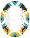 Retro Abstract Design VII - Modern Round or Oval Wall Mirror - Triple C