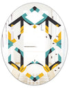 Retro Abstract Design VII - Modern Round or Oval Wall Mirror - Hexagon Star