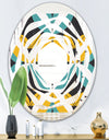 Retro Abstract Design VII - Modern Round or Oval Wall Mirror - Whirl