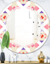 Triangular Retro Design VII - Modern Round or Oval Wall Mirror - Triple C