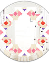 Triangular Retro Design VII - Modern Round or Oval Wall Mirror - Quatrefoil