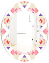 Triangular Retro Design VII - Modern Round or Oval Wall Mirror - Triple C