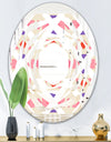 Triangular Retro Design VII - Modern Round or Oval Wall Mirror - Whirl