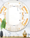 Geometric Retro Design I - Modern Round or Oval Wall Mirror - Space