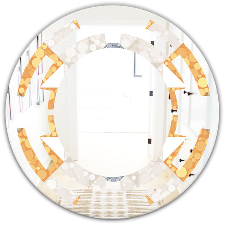 Geometric Retro Design I - Modern Round or Oval Wall Mirror - Space