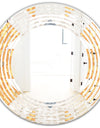 Geometric Retro Design I - Modern Round or Oval Wall Mirror - Wave