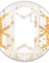 Geometric Retro Design I - Modern Round or Oval Wall Mirror - Hexagon Star