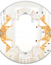 Geometric Retro Design I - Modern Round or Oval Wall Mirror - Quatrefoil