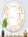 Geometric Retro Design I - Modern Round or Oval Wall Mirror - Space