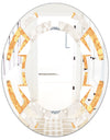 Geometric Retro Design I - Modern Round or Oval Wall Mirror - Space